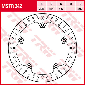 Zwevende Remschijf TRW MSTR242