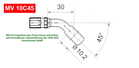 Connector Banjo oog   45&deg;