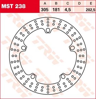 Remschijf (star)  Lucas MST238  (4.5mm)