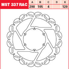 Remschijf (star)  Lucas MST337RAC