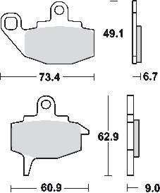 Remblokkenset MCB573*