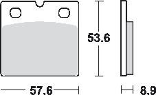 Remblokkenset voor 1 remklauw, MCB617