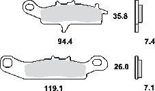 Remblokkenset MCB758 SI*