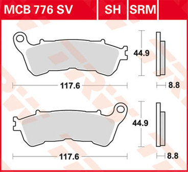 Remblokkenset MCB776SH