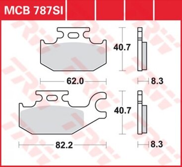 Remblokkenset MCB787 SI*