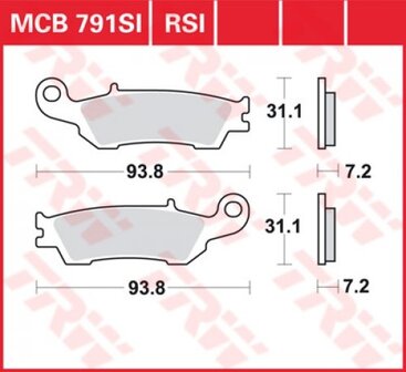 Remblokkenset MCB791 SI*