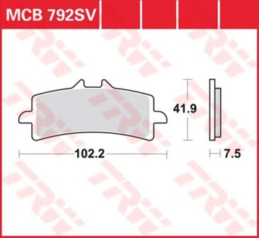 Remblokkenset MCB792 SRQ*