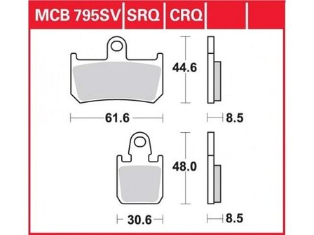 Remblokkenset MCB795 SRQ*