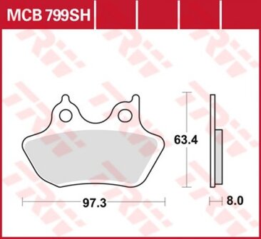 Remblokkenset MCB799 SH*