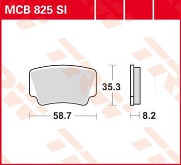 Remblokkenset MCB825 SI*