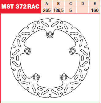 Remschijf (star)  Lucas MST372RAC