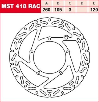 Remschijf (star)  Lucas MST418RAC