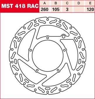 Remschijf (star)  Lucas MST418RAC