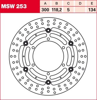 Remschijf zwevend  Lucas MSW253