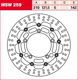 Remschijf zwevend  Lucas MSW259