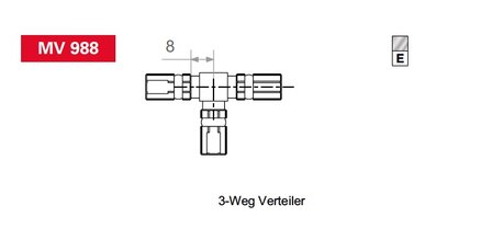 T-stuk voor Varioflex remleidingen