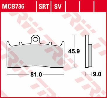 Remblokkenset Sinter voor 1 remklauw, MCB736SRT