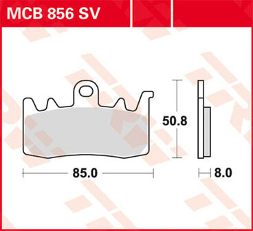 Bouwjaren vanaf 2015    Remblokkenset MCB856SV voor 1 remklauw (Brembo Remklauwen)
