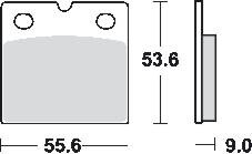 Remblokset achter MCB19  (K75 RT 1989-1996 &nbsp;//  K75 S&nbsp; 1985-1995)&nbsp; 