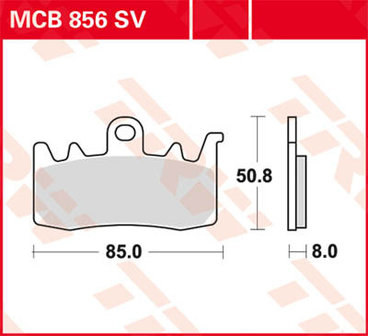 Remblokkenset MCB856SV (Brembo Remklauwen)