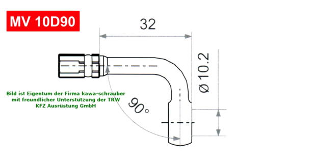 Connector Banjo oog   90°