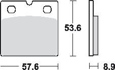 Remblokkenset voor 1 remklauw, MCB617