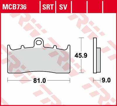 Remblokkenset Sinter voor 1 remklauw, MCB736SRT