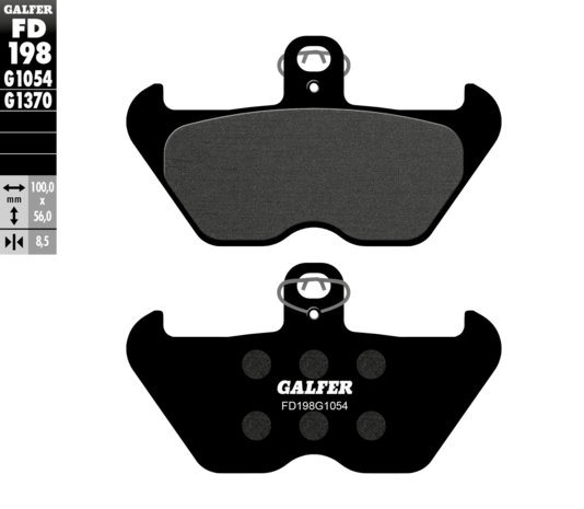 Remblokkenset voor 1 remklauw,  Galfer FD198G1054 (MCB680)