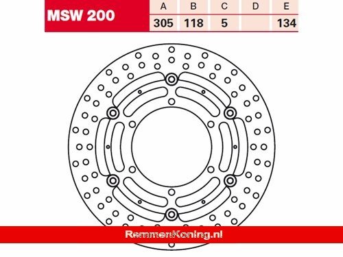 Remschijf (zwevend)  Lucas MSW200