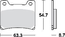 Remblokkenset  achter gesinterd  mcb530SH