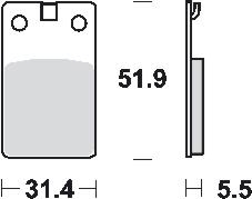 Remblokkenset MCB564 SR*