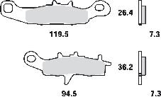 Remblokkenset MCB697 SI*