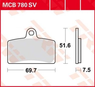 Remblokkenset MCB780 SV*