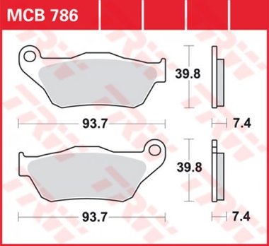 Remblokkenset MCB786*