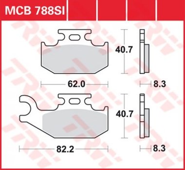 Remblokkenset MCB788 SI*