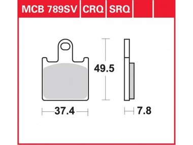 Remblokkenset Sinter racing MCB789SRT