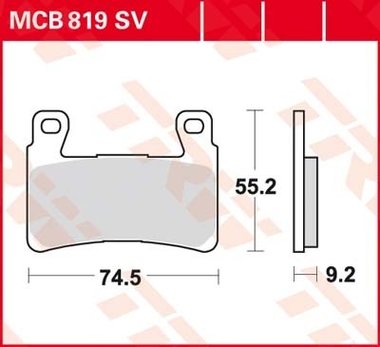 Remblokkenset MCB819 SV*