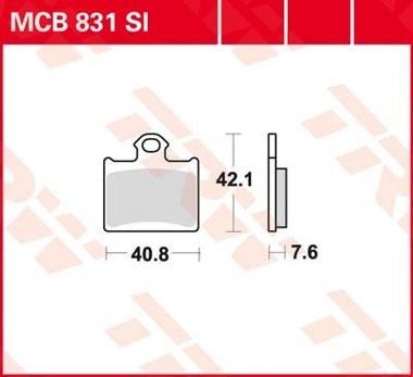 Remblokkenset MCB831 SI*