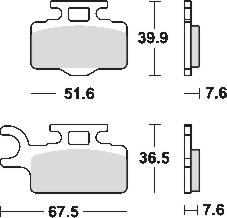 Remblokkenset MCB714 SI*