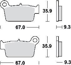 Remblokkenset MCB739 SI*