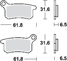 Remblokkenset MCB740 SI*