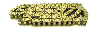 IRIS ketting, 525 XR G&B, 124 pins,  met klinkschakel