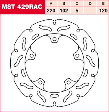 Remschijf (star)  Lucas MST429RAC