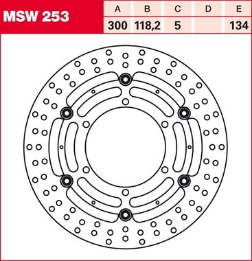 Remschijf zwevend  Lucas MSW253