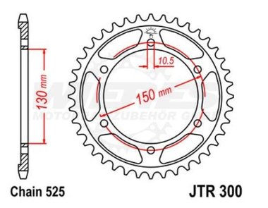 Achtertandwiel 47 tanden